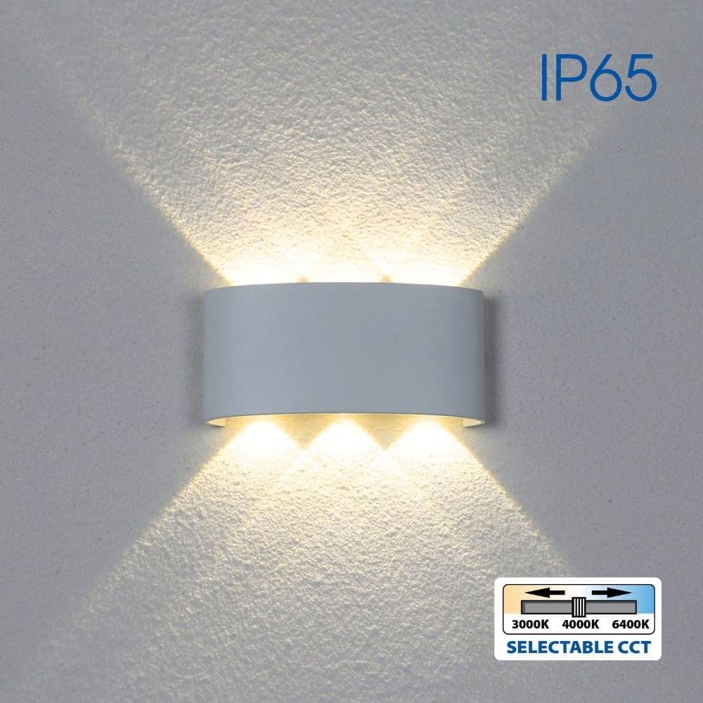 LED фасаден аплик ARUBA LED 6W бял CCT (3000/4000/6400K)