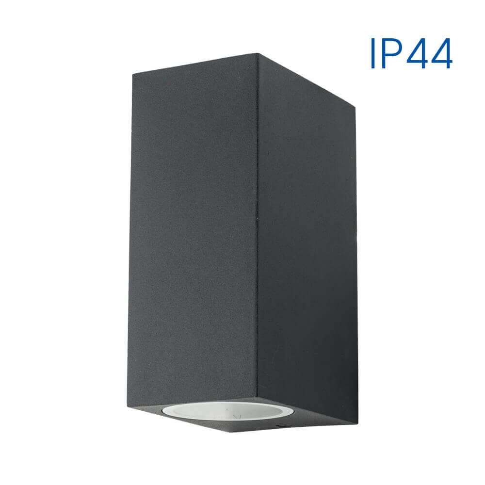 Фасаден аплик PORTO/SQ 2xGU10 черен