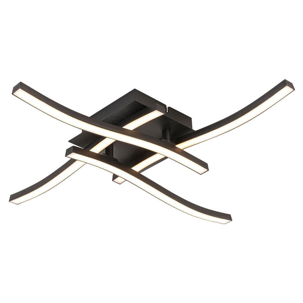 LED Плафон RIVER LED 24W Черен 4000K